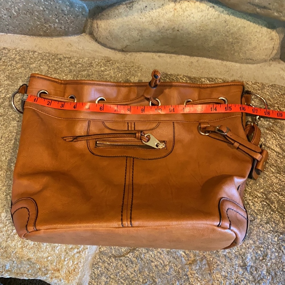 Scarleton Large Drawstring Brown Bag - Picture 9 of 12